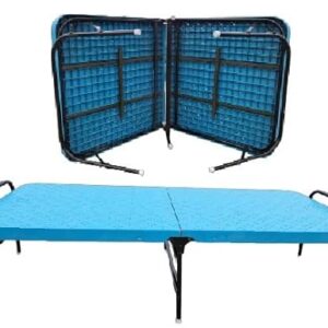 PS PARVESH SMART Waterproff Plastic Folding Bed with Multipurpose use Bed Size (Blue)