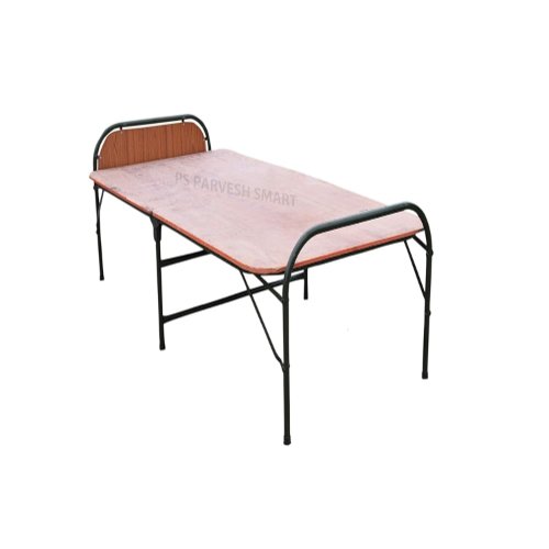 PS PARVESH SMART Full (12 Mm Board) Plywood Folding Bed with Smart Pillow Support Bed Head. Size (36"X72"), Black