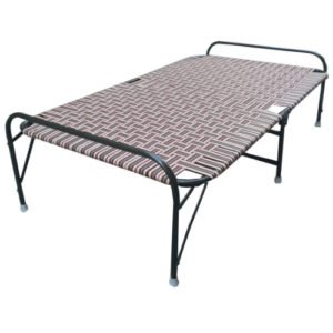 PS PARVESH Smart Metal Stainless Steel Niwar Folding Bed (Combo) for Home (Size 42X72), Fullxl, Multicolour (Bed 3.5X 6 feet)
