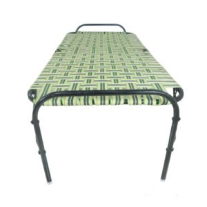 PS PARVESH SMART Single Portable Niwar Folding Bed for Home and Hostel Used for All Age Group Sleeping Size (2.5Ft X 6Ft) - Metal, Multicolor