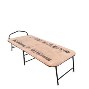 PS PARVESH SMART� 12 mm Plywood Folding Bed for Home Metal Foldable Bed Cot Frame Cot Hostel use Guest Bed Camp Bed for Sleeping Size (3ft x 6.25ft). Single Bed