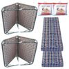 PS PARVESH SMART (2 Pieces Folding Bed Strong Home Bed | Guest Bed | Multipurpose | Multicolor Size (3.5ft x 6ft) ((2 Pieces) Niwar Bed with Pillow and Mattress (3.5ft X 6ft))