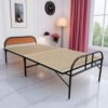 PS PARVESH SMART MDF Wood Luxury Single Folding Bed with Single Size Cot with Pillow Support Bed Head for Sleeping Guest Easily Storable & Portable Size (3 ft x 6 ft)