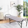 PS PARVESH SMART Portable Iron Metal Folding Bed for Sleeping Size 2.5ft x 6ft